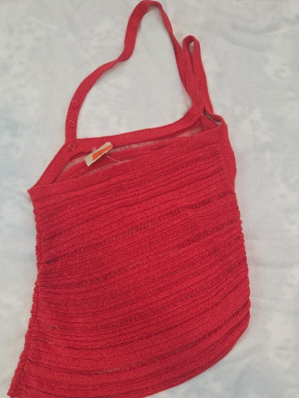 Anthropologie Red Ribbed Knit Bandeau Cami - Picture 4 of 5